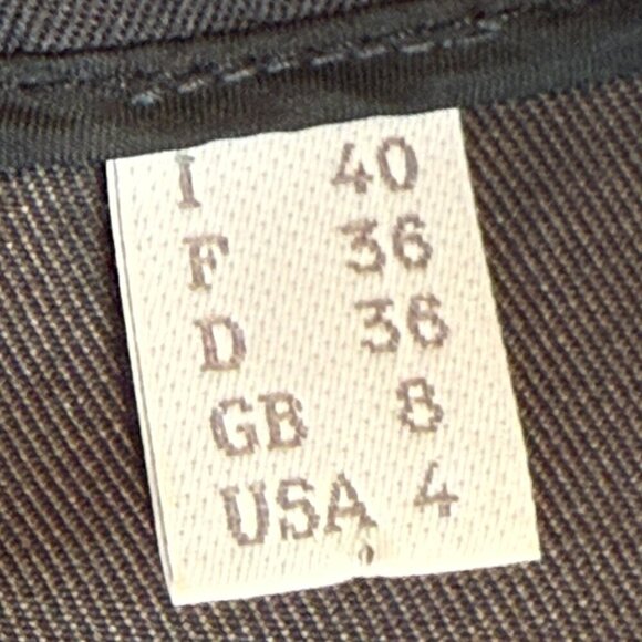 Italian Sheath Dress Wool Cashmere Color Block Gray Black Cream Designer 4 - Picture 8 of 13